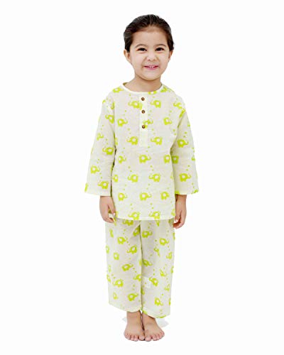 Image of Cotton Night Suit for Boys & Girls | Pajama Sets | Baby Top & Pant | Kids Dress | Printed Night Dress | Sleepwear Suit | P-3