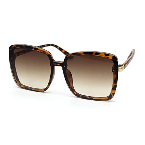 SA106 Womens Designer Fashion Rectangular Half Rim Sunglasses2