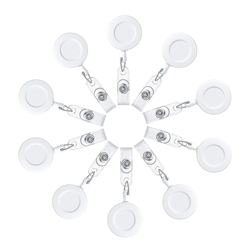Bobine de badge rétractable Annadue avec clip ceinture en métal pour porte-carte id 100pcs