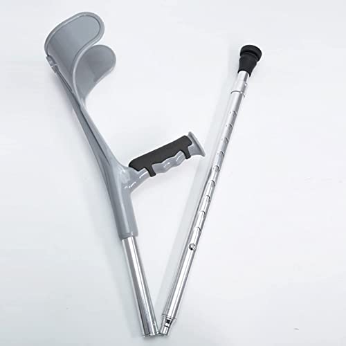 Muletas ergonómicas para antebrazo, muletas de aluminio con mangos de goma, bastón ajustable para personas mayores, discapacitadas y discapacitadas