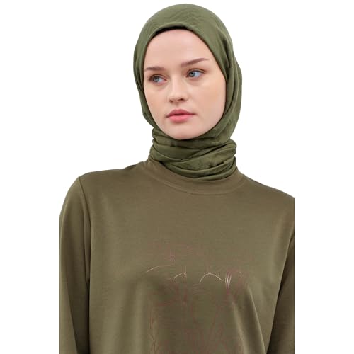 Hijab Scarf for Women, Wave Pattern Elegant Modest Fashion, Premium Soft, Versatile Headscarf Shawl for Women, Luxury, Floss & Viscose Blend, 78"x28" Rectangular Hijab3