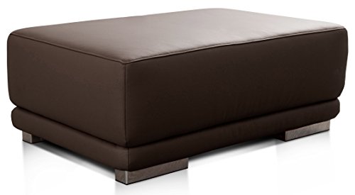 CAVADORE Lederhocker Corianne in Lederoptik / Rechteckiger Hocker...