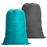 Diseño de bolsa de lavandería: el cordón protege su privacidad y asegura que la ropa y la suciedad se derramen. Puede usar el asa de transporte para levantar la bolsa o colocarla sobre sus hombros sin esfuerzo. El mango está firmemente conectado y no es fácil de desconectar.