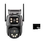  Moniteur de surveillance de sécurité 9MP 4K HD WiFi caméra IP extérieure 8x Zoom trois objectifs double écran PTZ caméra suivi automatique sécurité à domicile CCTV Surveillance 4MP Cam pour la sécurit