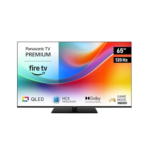 Panasonic Premium TV-65W85BEZ, W85B Series, 65-Inch, 4K Ultra HD QLED Smart TV, 2025, 120Hz, Fire TV, Dolby Vision & Atmos, Extreme Game Mode, Alexa & Apple Support, Bluetooth, Black