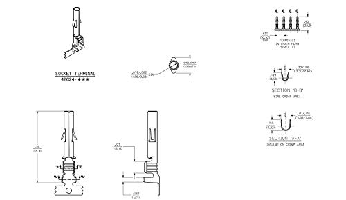 Molex -3 Complete Set - (6 Circuit) w/14-20 AWG, Wire Connector - 2.13mm D, Latch Lock, MLX™