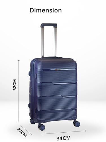 Image of Ligo 55 Cm Small Lightweight 8 Wheel Trolley Bag with Anti-Theft Zip | Premium Travel Luggage for Men & Women.