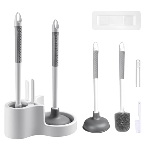 Opiniones de Tazas para inodoro los preferidos por los clientes. 41 Escobillas de Baño,4 in 1 Juego de Escobilla y Cepillo Inodoro,Incluye cepillo de inodoro,desatascador de inodoro,cepillo para grietas y pinza para el cabello,para Limpieza de...