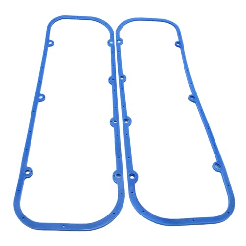Image of Steel Core Rubber Valve Cover Gaskets Compatible With 1965-1985 Chevy Engine BBC Big Block 396 427 454 502,-Blue