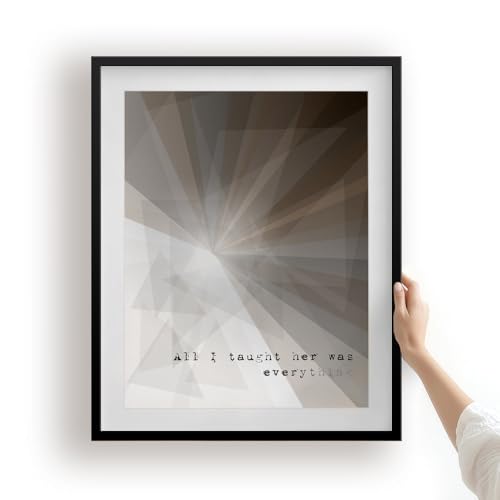 Song Lyric Wall Art Print, Abstract Music Band Poster, Room