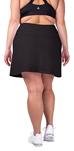 Inerzia 2 Pack Skorts Plus Size Skirts for Women High Waisted Active Skort Golf and Tennis Skirts for Women 6