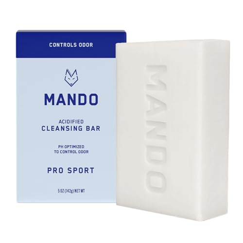 Mando Acidified Cleansing Bar - 24-Hour Odor Control - Removes Od...