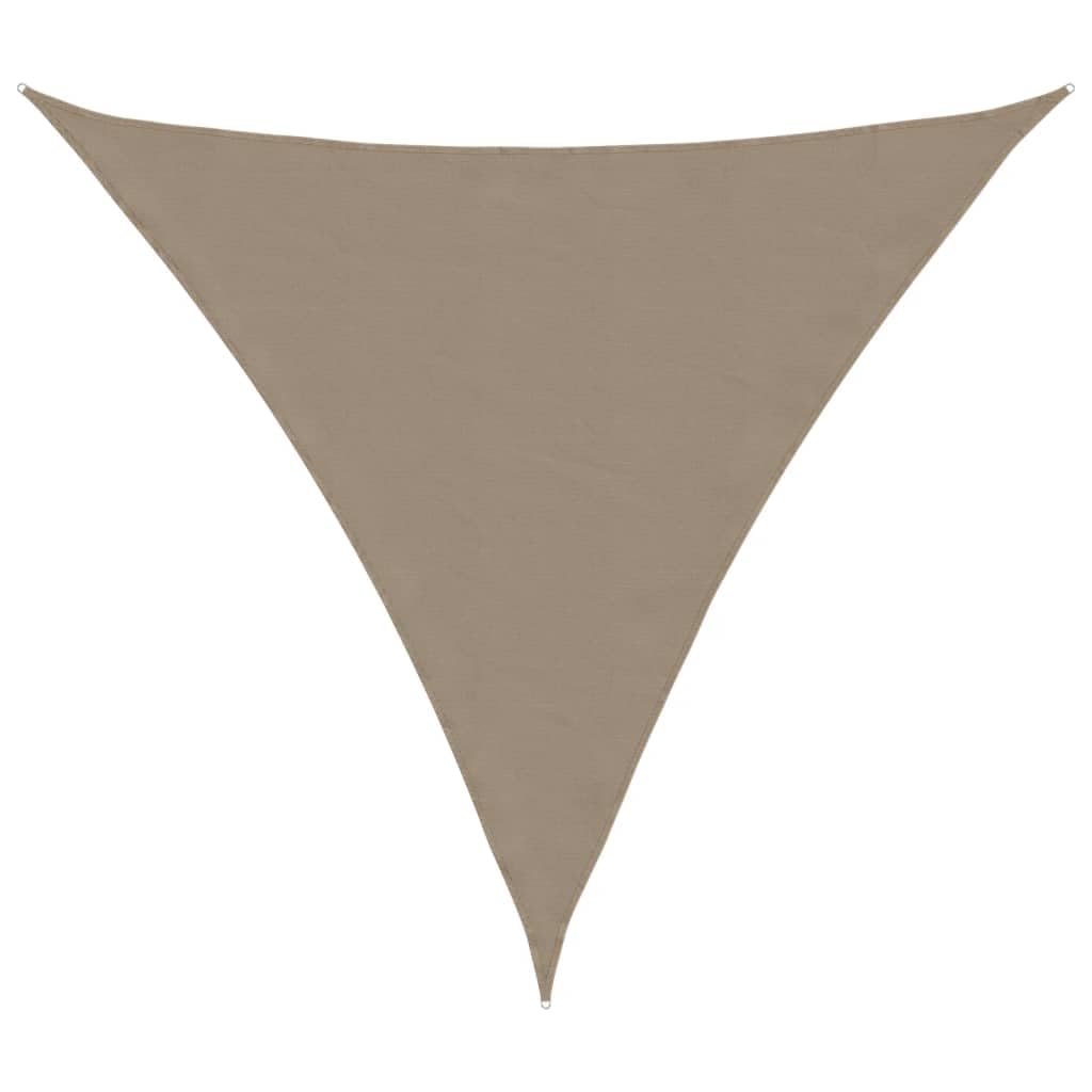 Voile d'ombrage triangulaire contre la chaleur et la pluie sur la terrasse
