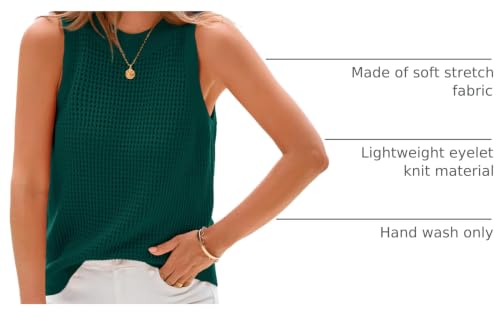Image of PRETTYGARDEN Womens Summer Crochet Tank Tops Knit Sweater