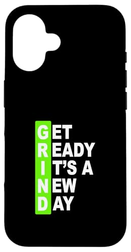 Green Get Ready It's A New Day - �O���C���h�O���[�� �X�}�z�P�[�X iPhone 16 �p