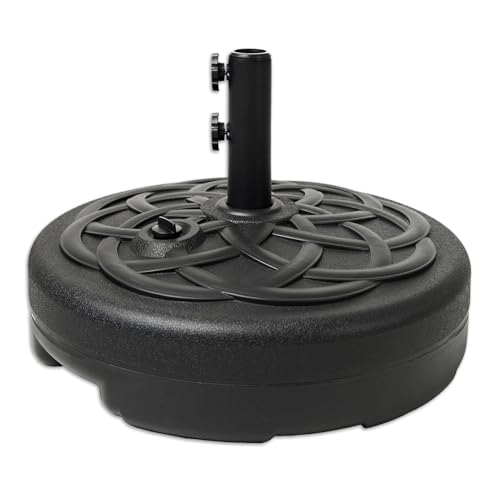 C-Hopetree 112 lb Heavy Duty Water Fillable Base Stand for Patio Outdoor Market Table Umbrella, Black