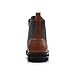 Polar Fox Brooke Men's Cap-Toe Dress Boot | Ankle Boot with Side Zipper for Formal & Casual | MPX806061 | in Cognac Brown & Wool, Size 12