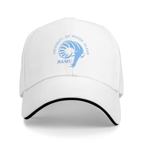 Uri University of Rhode Island Rams Sandwich Cap Unisex Classic Baseball Capunisex Adjustable Casquette Dad Hat White