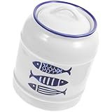 UKCOCO Wiederverwendbarer 750ml Keramik Müslibehälter mit Luftdichtem Deckel Küchenorganizer zur Getreide und Lebensmittellagerung Feuchtigkeitsgeschützt für Haus Küche