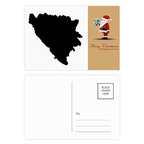 Carte pays Bosnie-Herzégovine Père Noël : lot de 20 cartes postales au design exclusif