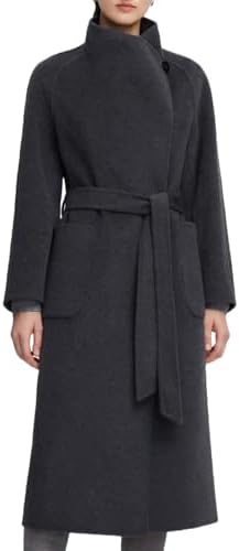 GOELIA Women's Coats Cashmere Wool Long Double-Faced Long Sleeve ...