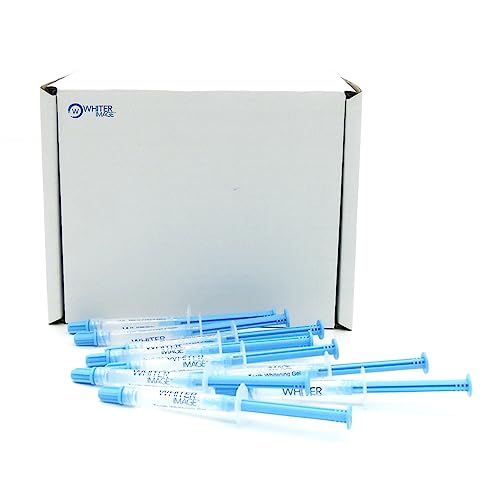 Image of Whiter Image Professional Dental-Grade Teeth Whitening Gel - Sensitivity-Proof, 9% Hydrogen Peroxide Formula - Made in USA - 30 Pack Syringes with Dispensing Tips