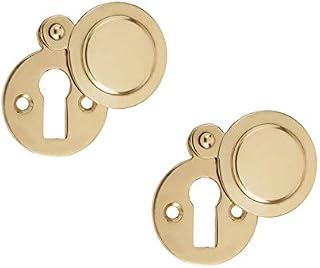 Polished Brass 32mm Keyhole Covered Escutcheon