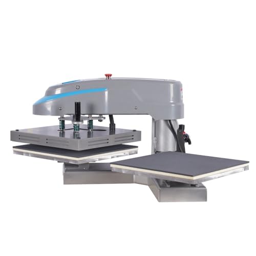 Prensa térmica neumática con doble estación y control digital miniatura 5