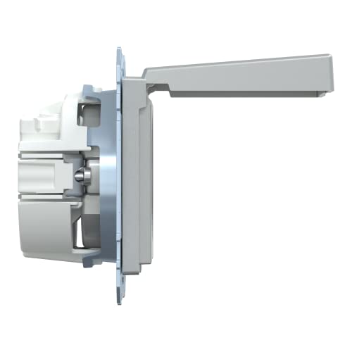 Prise SCHUKO Merten clapet Système M aluminium encastrable - 4