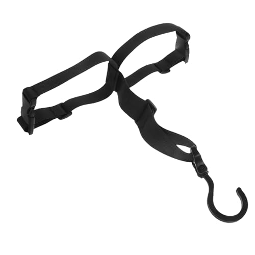 DIYEAH Correa Ajustable para Botas de Pesca y Vadeo, Tendedero para Secar Botas Resistente de Nailon Negro, Organizador Colgante Multiusos para Exteriores y Almacenamiento, Talla Única