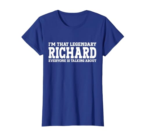 Richard Personal Name Funny Richard T-Shirt, Women, Royal Blue, Large