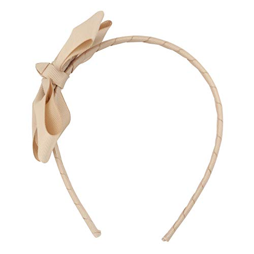Meedee Fashion Tan Bow Headband Bowknot Headband Big Bow Grosgrain Ribbon Hair Hoop Headband For Girls Toddlers Girls Kids Party Decoration Cosplay Costume Headwear Makeup Handmade Hair Band #TOP1