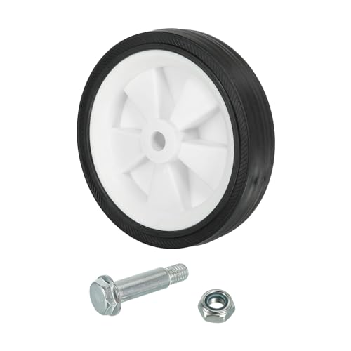PATIKIL Ruedas de 6" para Compresor de Aire, Piezas de Repuesto Universales con Orificio de 0.5" para una Movilidad Fácil, Color Blanco