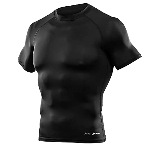 Men's Premium BJJ Rash Guard Short Sleeve Cool Dry Compression Training Tee2