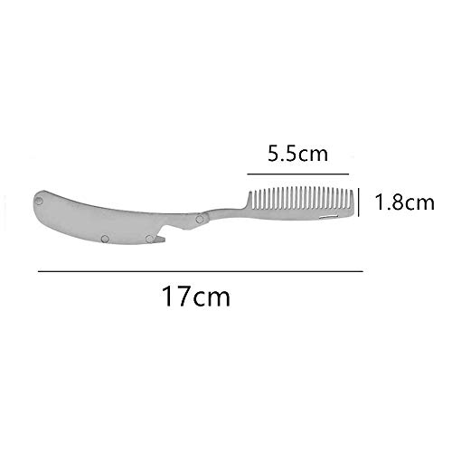 Foldable Beard Comb Stainless Steel Comb Mustache Styling Comb For Mustaches And Hair #TOP1