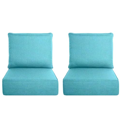 Image of Luxury Outdoor Seat Cushion Set-22 x 24 x 6 Inch Outdoor Chair Cushions with Water Resistant & Removable Cover Outdoor Cushions for Patio Furniture Chair Sofa Couch