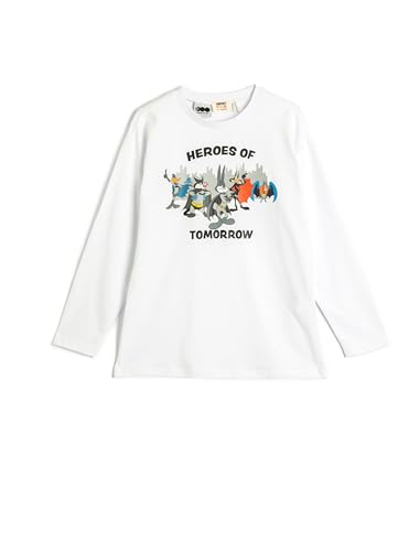 T-shirt garçons Warner Bros Koton blanc en coton à manches longues