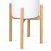 STNDRD. Indoor Plant Stand: Mid-Century Modern Bamboo Holder for Your Potted Plants & Flowers. Fits 10" Round Planters