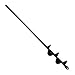 Produktbild OTOTEC 45x4cm Erdbohrer Elektrische Handbohrmaschine Gartenpflanzsämling Pflanzspirale Erdbohrer Sechskantantrieb Ersatzbohrer