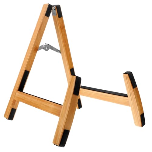 Yardwe Wood Guitar Stand Lightweight and Portable Display Holder for Acoustic Electric Guitar Bass Ukulele Violin Vertical Design for Easy Access and Stability