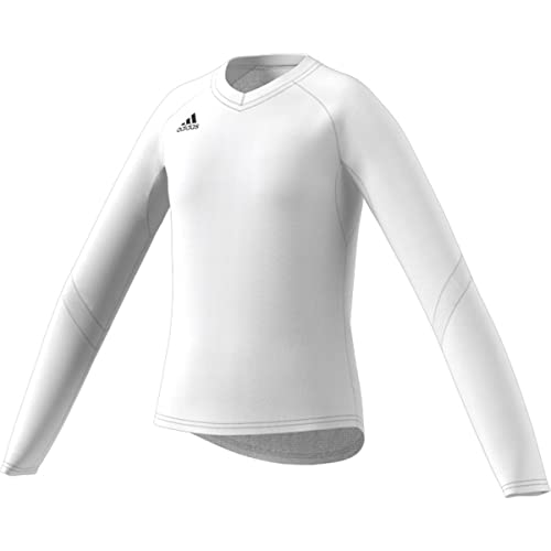 Maillot de volley adidas Quickset manches longues blanc et noir pour fille de 7 à 8 ans