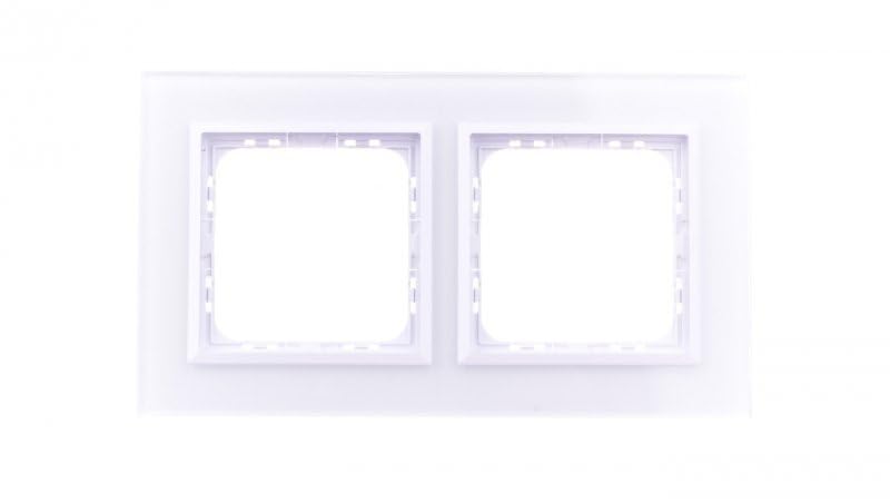 Cadre double Blanc Ospel Sonata R-2RGC/31/00 pour appareillage