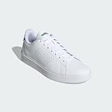 adidas Men's Advantage 2.0 Shoes, Cloud White/Core Black/Green, 8 UK - 8