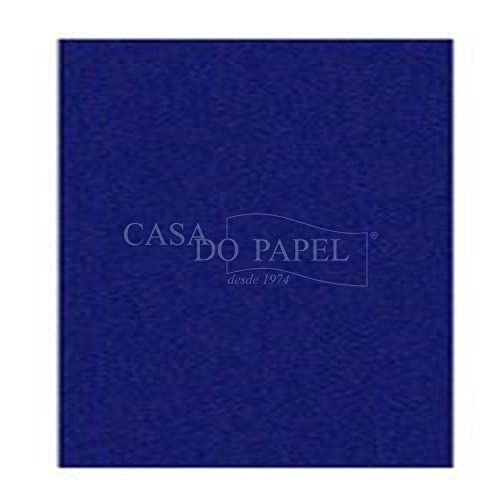 Papel Camurca 40x60cm. Azul Escuro - Pacote com 25 V.M.P., Azul Escuro