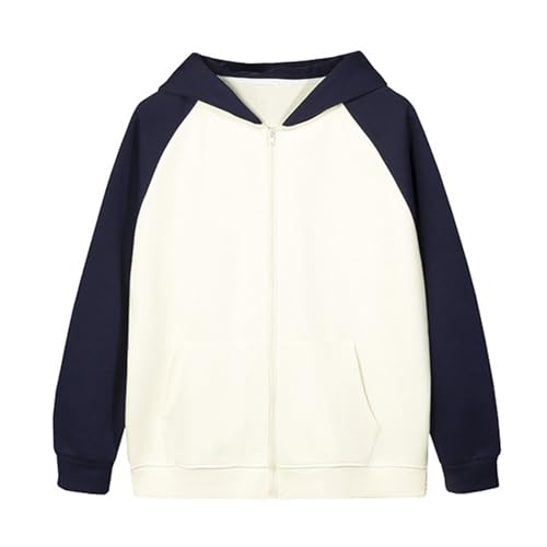 Oymyakon Mens Color Block Hoodies Cotton Pullover Long Sleeve Patchwork Style Drop Shoulder Sweatshirt with Pockets