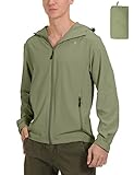 Little Donkey Andy Men's UPF 50+ Sun Protection Stretch Breathable Jackets Hoodie Hiking Summer Shirts Loden Green L