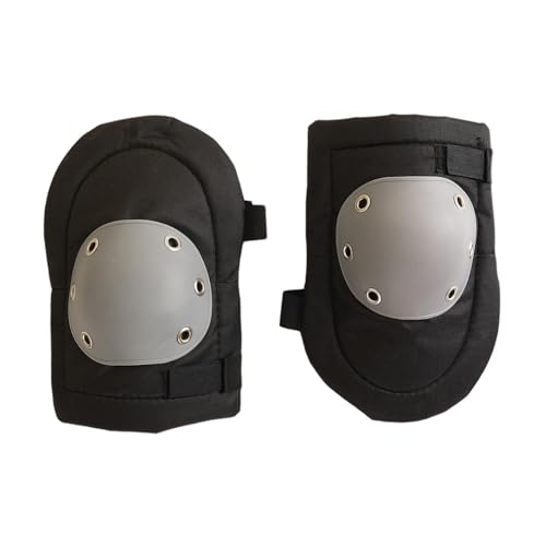 BaronHong Hard Cap Knee Pads One Size Fully Adjustable Hook and Loop Straps New,stitching,Foam padded for comfort(black,M)