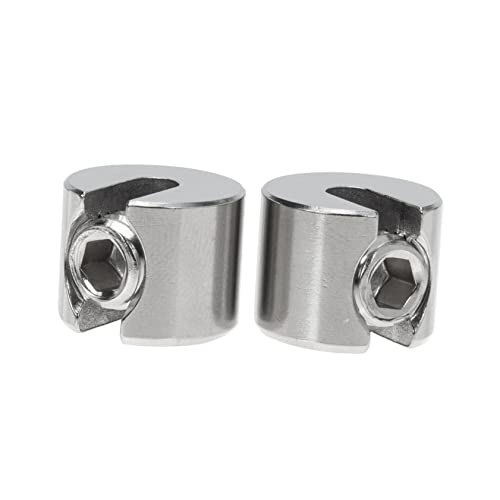 VILLFUL 2pcs Wire Rope Clamp Cable Wire Clips Wire Rope Cable Clamp Wire Rope Wire Clamp Wire Rope Screw Clamp Wire Rope Loop Clamp Wire Clamp for Wire Rope Silver 316 Stainless Steel