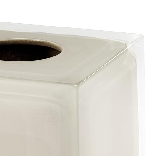 Izod – Tissue Box Cover, Clear Hand-Painted Resin with Linen Look, Modern Home Decor – Perfect for Bathrooms, Bedrooms, Kitchens or Offices (Marina) by IZOD - Used condition - Image 5