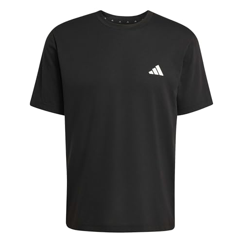 adidas Men's Workout Essentials FEELREADY 3 Stripes T-Shirt, Black/White, M